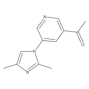 1-[5-(2,4-dimethyl-1H-imidazol-1-yl)pyridin-3-yl]ethan-1-one结构式