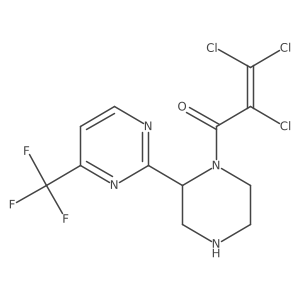 2,3,3-trichloro-1-[2-[4-(trifluoromethyl)pyrimidin-2-yl]piperazin-1-yl]prop-2-en-1-one Structure