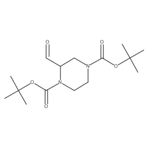 1,4-Di-tert-butyl 2-formylpiperazine-1,4-dicarboxylate Structure