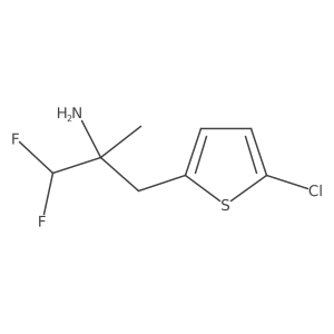 3-(5-Chlorothiophen-2-yl)-1,1-difluoro-2-methylpropan-2-amine Structure