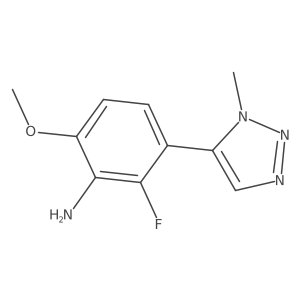 2-fluoro-6-methoxy-3-(1-methyl-1H-1,2,3-triazol-5-yl)aniline结构式