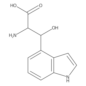 2-amino-3-hydroxy-3-(1H-indol-4-yl)propanoic acid结构式