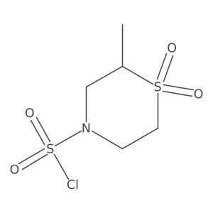 (2S)-2-methyl-1,1-dioxo-1lambda6-thiomorpholine-4-sulfonyl chloride Structure