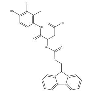 3-[(4-bromo-3-fluoro-2-methylphenyl)carbamoyl]-3-({[(9H-fluoren-9-yl)methoxy]carbonyl}amino)propanoic acid Structure