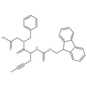 2-[N-benzyl-2-({[(9H-fluoren-9-yl)methoxy]carbonyl}amino)hex-4-ynamido]acetic acid结构式