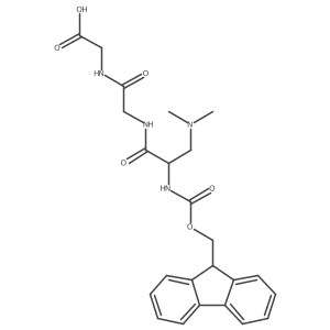 2-{2-[3-(dimethylamino)-2-({[(9H-fluoren-9-yl)methoxy]carbonyl}amino)propanamido]acetamido}acetic acid Structure