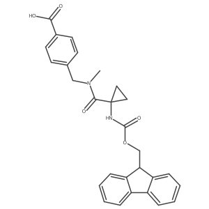 4-({1-[1-({[(9H-fluoren-9-yl)methoxy]carbonyl}amino)cyclopropyl]-N-methylformamido}methyl)benzoic acid Structure