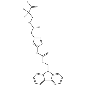 3-{2-[4-({[(9H-fluoren-9-yl)methoxy]carbonyl}amino)-1H-pyrazol-1-yl]acetamido}-2,2-difluoropropanoic acid Structure