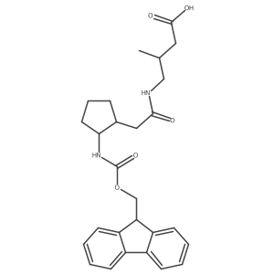 4-{2-[2-({[(9H-fluoren-9-yl)methoxy]carbonyl}amino)cyclopentyl]acetamido}-3-methylbutanoic acid Structure