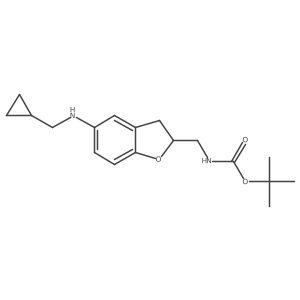 tert-butyl N-({5-[(cyclopropylmethyl)amino]-2,3-dihydro-1-benzofuran-2-yl}methyl)carbamate结构式