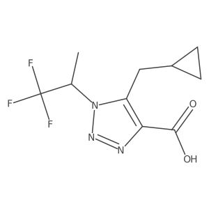 5-(cyclopropylmethyl)-1-(1,1,1-trifluoropropan-2-yl)-1H-1,2,3-triazole-4-carboxylic acid Structure