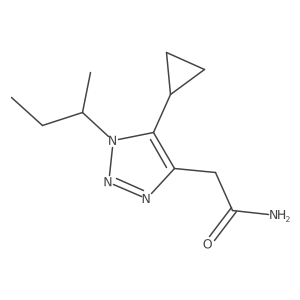 2-[1-(butan-2-yl)-5-cyclopropyl-1H-1,2,3-triazol-4-yl]acetamide结构式