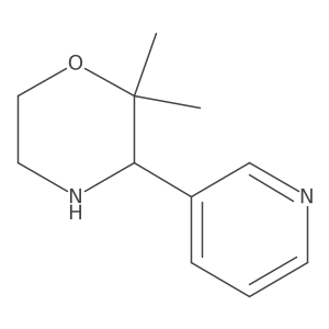 2,2-Dimethyl-3-(pyridin-3-yl)morpholine结构式