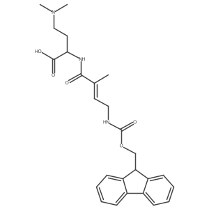 4-(dimethylamino)-2-[4-({[(9H-fluoren-9-yl)methoxy]carbonyl}amino)-2-methylbut-2-enamido]butanoic acid结构式