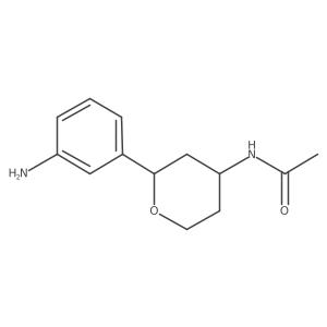 N-[(2S,4R)-2-(3-Aminophenyl)tetrahydro-2h-pyran-4-yl]acetamide Structure