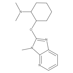 N,N-dimethyl-2-({3-methyl-3H-imidazo[4,5-b]pyridin-2-yl}oxy)cyclohexan-1-amine结构式