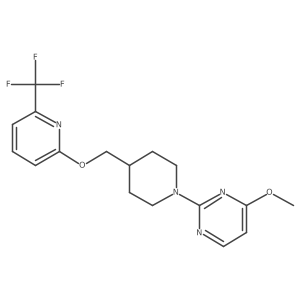 4-Methoxy-2-[4-({[6-(trifluoromethyl)pyridin-2-yl]oxy}methyl)piperidin-1-yl]pyrimidine结构式