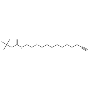 tert-Butyl (2-(2-(2-(but-3-yn-1-yloxy)ethoxy)ethoxy)ethyl)carbamate结构式