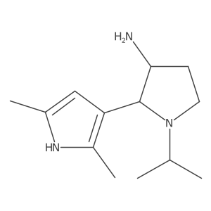 (2S,3R)-2-(2,5-dimethyl-1H-pyrrol-3-yl)-1-propan-2-ylpyrrolidin-3-amine Structure