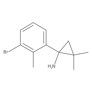 1-(3-Bromo-2-methylphenyl)-2,2-dimethylcyclopropan-1-amine结构式