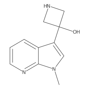 3-{1-methyl-1H-pyrrolo[2,3-b]pyridin-3-yl}azetidin-3-ol结构式