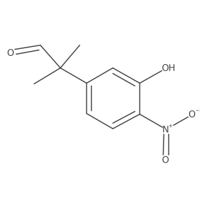 2-(3-Hydroxy-4-nitrophenyl)-2-methylpropanal Structure