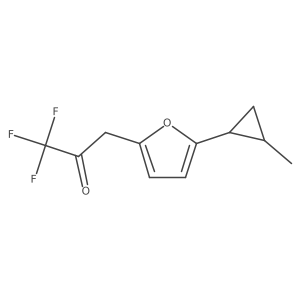 1,1,1-Trifluoro-3-[5-(2-methylcyclopropyl)furan-2-yl]propan-2-one Structure