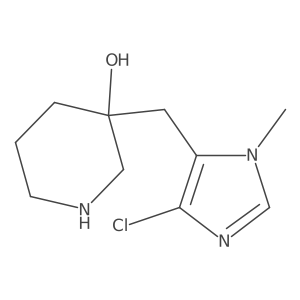 3-[(4-chloro-1-methyl-1H-imidazol-5-yl)methyl]piperidin-3-ol结构式