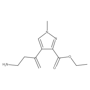 ethyl 4-(4-aminobut-1-en-2-yl)-1-methyl-1H-pyrazole-3-carboxylate Structure