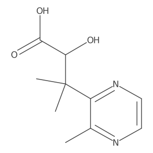 2-Hydroxy-3-methyl-3-(3-methylpyrazin-2-yl)butanoic acid结构式