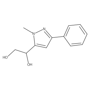 1-(1-methyl-3-phenyl-1H-pyrazol-5-yl)ethane-1,2-diol Structure