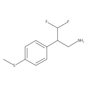 3,3-Difluoro-2-[4-(methylsulfanyl)phenyl]propan-1-amine结构式