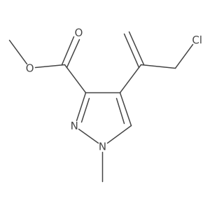 methyl 4-(3-chloroprop-1-en-2-yl)-1-methyl-1H-pyrazole-3-carboxylate结构式