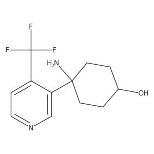 4-Amino-4-[4-(trifluoromethyl)pyridin-3-yl]cyclohexan-1-ol Structure