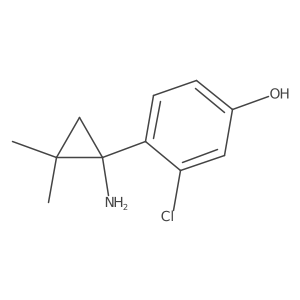 4-(1-Amino-2,2-dimethylcyclopropyl)-3-chlorophenol Structure