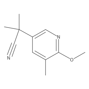 2-(6-Methoxy-5-methylpyridin-3-yl)-2-methylpropanenitrile结构式