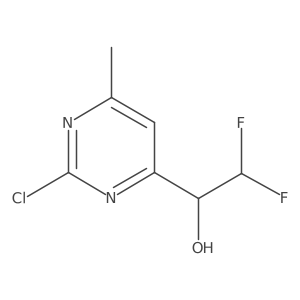 1-(2-Chloro-6-methylpyrimidin-4-yl)-2,2-difluoroethan-1-ol Structure
