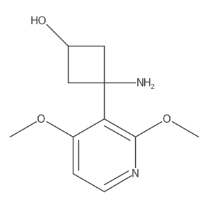 3-Amino-3-(2,4-dimethoxypyridin-3-yl)cyclobutan-1-ol结构式