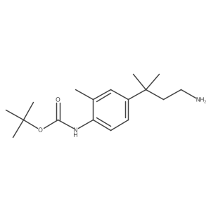 tert-butyl N-[4-(4-amino-2-methylbutan-2-yl)-2-methylphenyl]carbamate Structure
