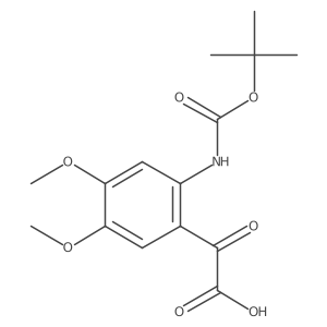 2-(2-{[(Tert-butoxy)carbonyl]amino}-4,5-dimethoxyphenyl)-2-oxoacetic acid结构式