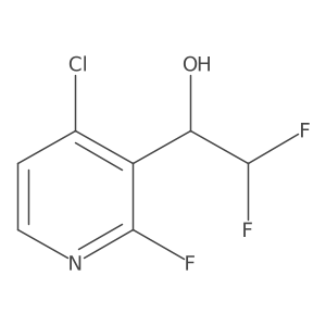 1-(4-Chloro-2-fluoropyridin-3-yl)-2,2-difluoroethan-1-ol结构式