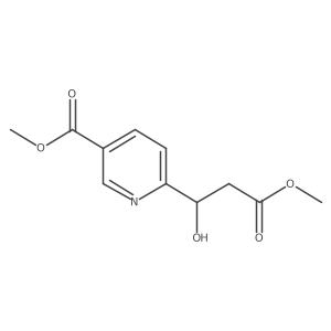 Methyl 6-(1-hydroxy-3-methoxy-3-oxopropyl)pyridine-3-carboxylate结构式
