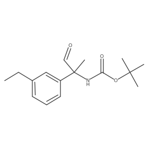 tert-butyl N-[2-(3-ethylphenyl)-1-oxopropan-2-yl]carbamate Structure
