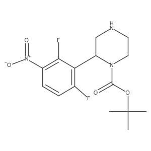 Tert-butyl 2-(2,6-difluoro-3-nitrophenyl)piperazine-1-carboxylate Structure