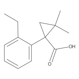1-(2-Ethylphenyl)-2,2-dimethylcyclopropane-1-carboxylic acid结构式