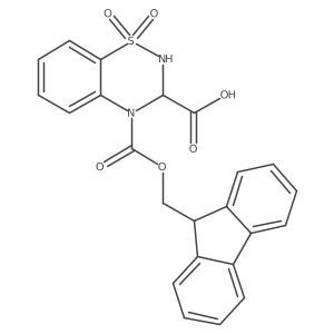 4-{[(9H-fluoren-9-yl)methoxy]carbonyl}-1,1-dioxo-3,4-dihydro-2H-1lambda6,2,4-benzothiadiazine-3-carboxylic acid结构式