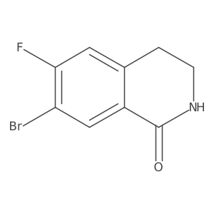 7-Bromo-6-fluoro-3,4-dihydroisoquinolin-1(2H)-one结构式