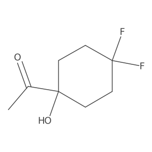 1-(4,4-Difluoro-1-hydroxycyclohexyl)ethan-1-one结构式