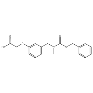 2-[3-[[Methyl(phenylmethoxycarbonyl)amino]methyl]phenoxy]acetic acid Structure
