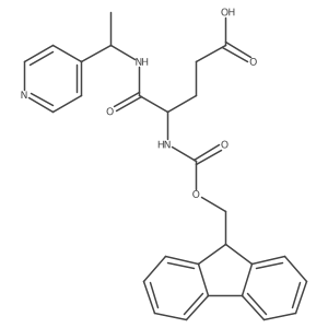 4-({[(9H-fluoren-9-yl)methoxy]carbonyl}amino)-4-{[(1S)-1-(pyridin-4-yl)ethyl]carbamoyl}butanoic acid Structure